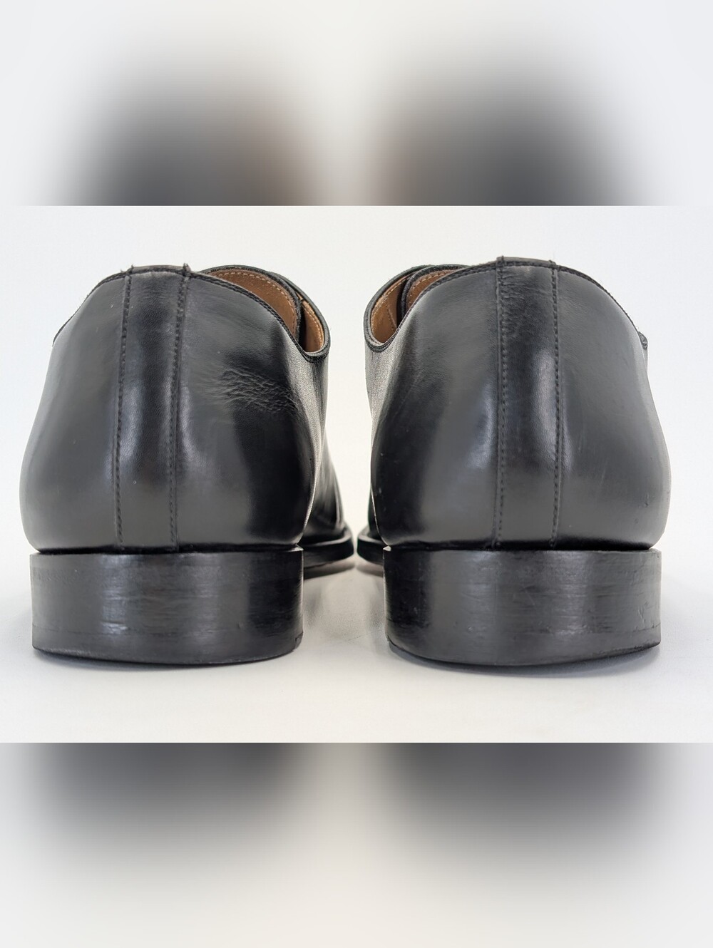 Magnanni Black Leather Oxford Dress Shoes - Picture 14 of 17